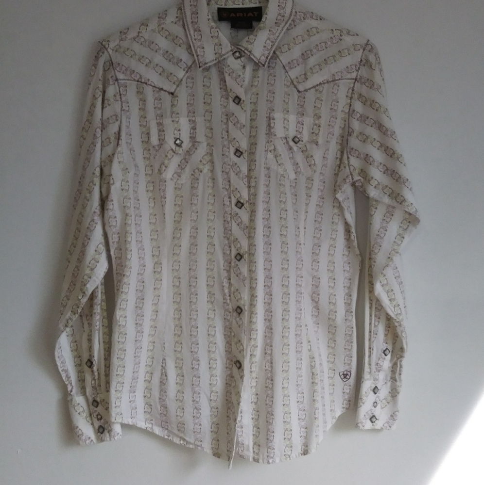 ✨ARIAT✨ Western pearl snap button down dress shirt